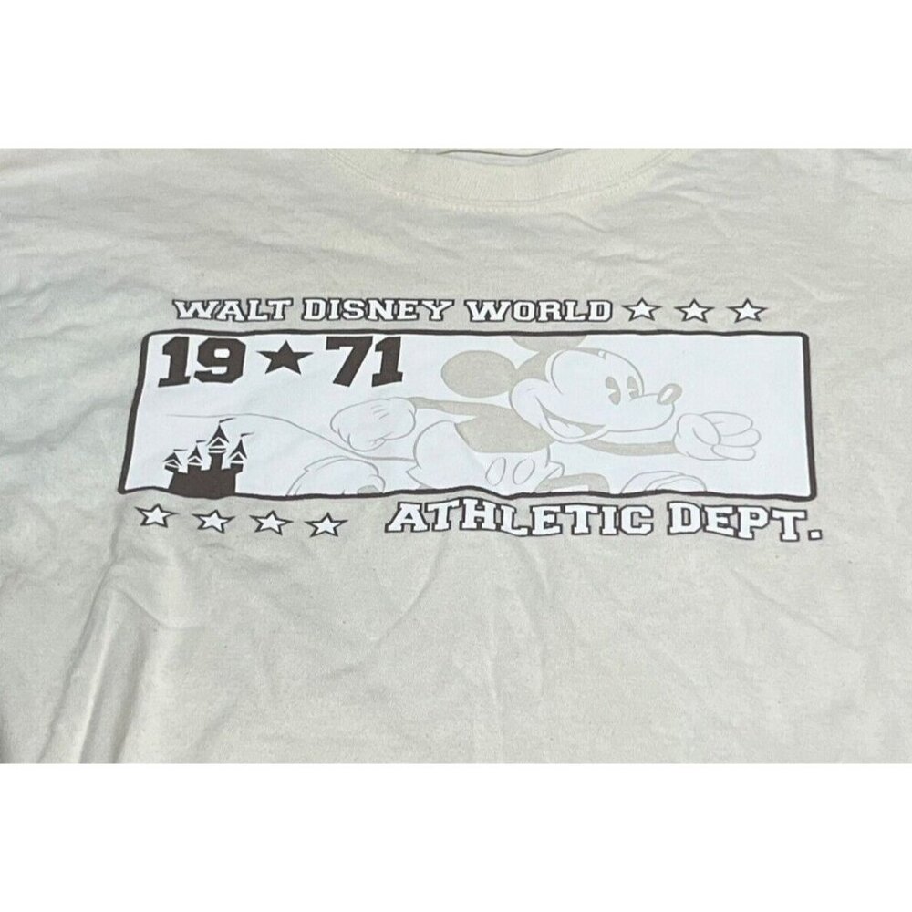 Walt Disney World Mickey Mouse 1971 Athletic Department Dept Tshirt Size XL Soft